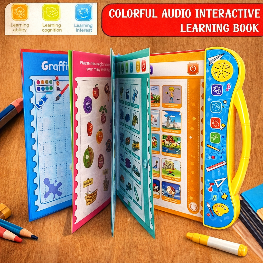 Press & Learn Sound Book for 2-5 Years | Improve Memory & Vocabulary